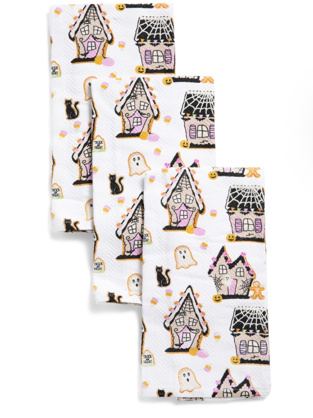 ENVOGUE 3pk Gingerbread Houses Kitchen Towels
